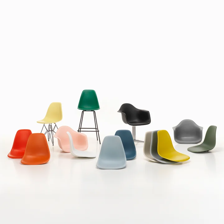 Vitra - Eames Plastic Bijzetstoel RE, kleuren