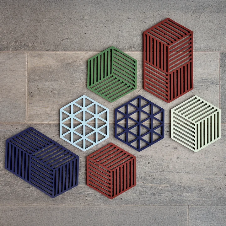 Zone Denmark - Hexagon en driehoek onderzetters
