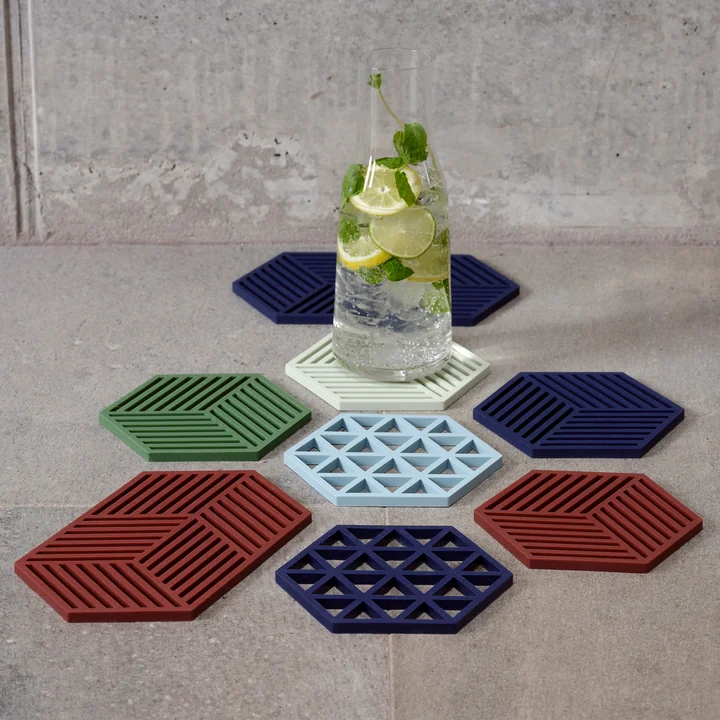Zone Denmark - Hexagon en driehoek onderzetters
