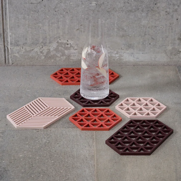 Zone Denmark - Hexagon en driehoek onderzetters