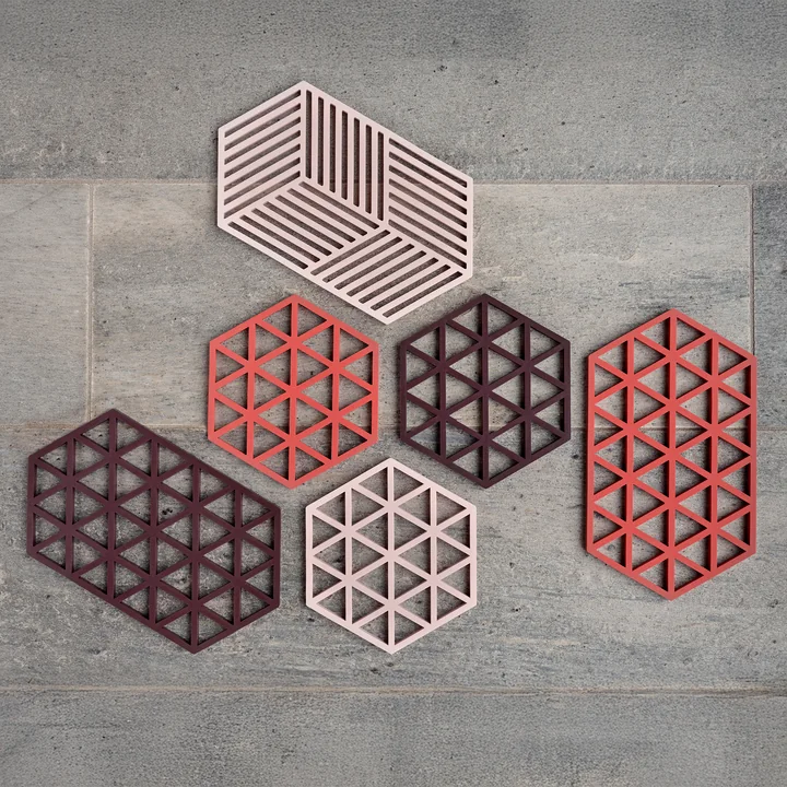 Zone Denmark - Hexagon en driehoek onderzetters