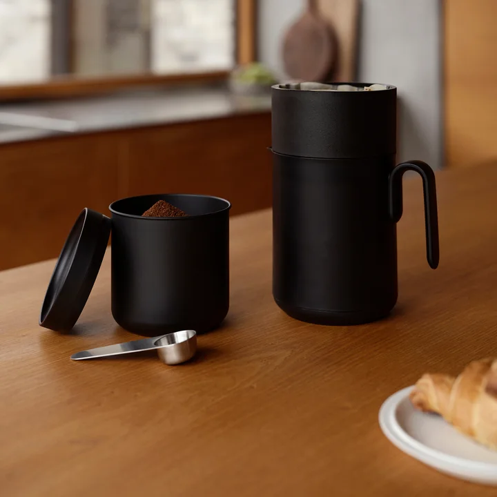 Zone Denmark - Singles Koffieblik met lepel, zwart