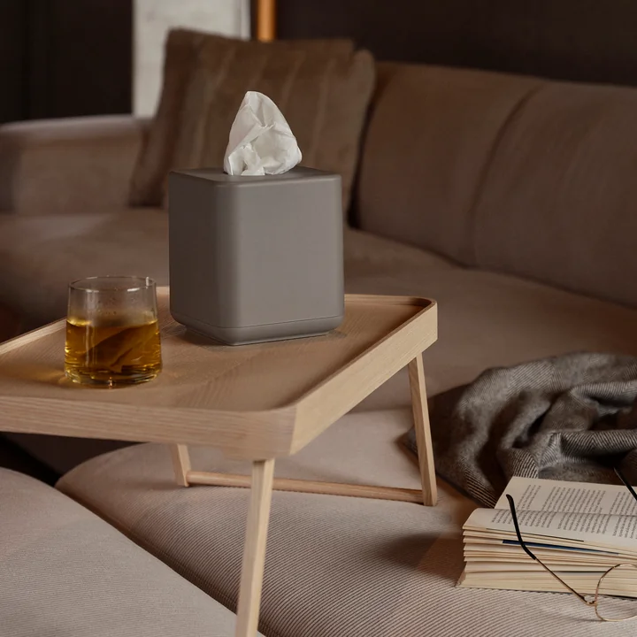 Zone Denmark - Ume Zakdoekdoos, 13 x 13 x 15,1 cm, taupe