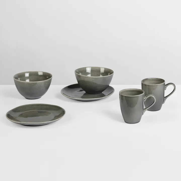 Broste Copenhagen - Nordic Rain Servies ontbijtset, (6 stuks)