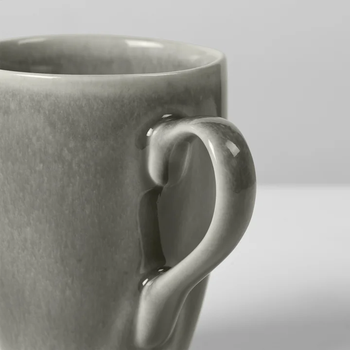 Broste Copenhagen - Nordic Rain Beker met handvat, 25 cl, grijs