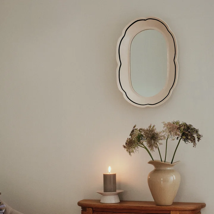 Broste Copenhagen - Hilma Spiegel, 30 x 45 cm, gebroken wit