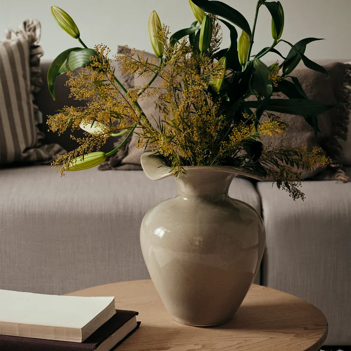 Broste Copenhagen - Florentina vaas, Ø 24 cm x H 32 cm, beige