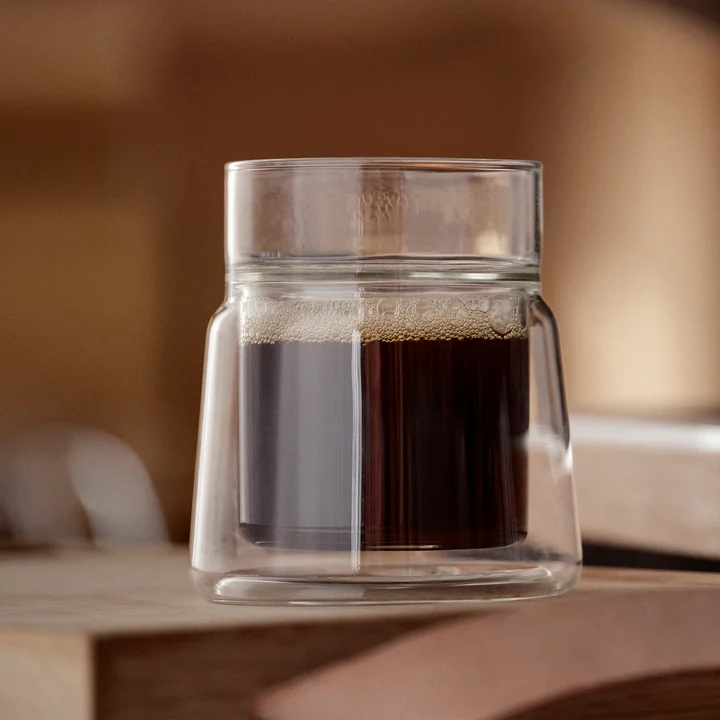 Jacob Jensen - Thermo dubbelwandig glas, medium, 21 cl, helder