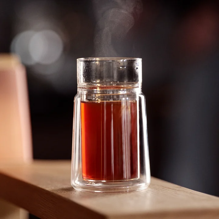 Jacob Jensen - Thermo dubbelwandig glas, groot, 33 cl, helder