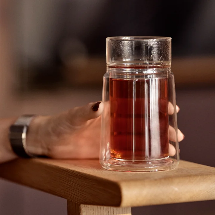 Jacob Jensen - Thermo dubbelwandig glas, groot, 33 cl, helder