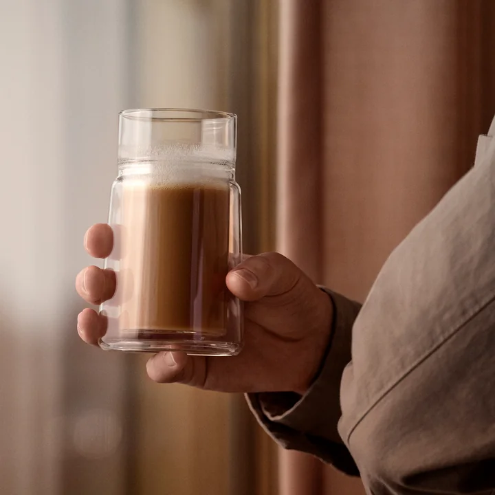 Jacob Jensen - Thermo dubbelwandig glas, groot, 33 cl, helder