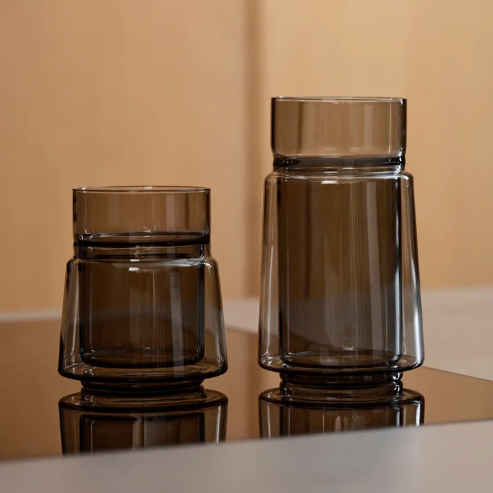 Jacob Jensen - Thermisch dubbelwandig glas, groot en middelgroot, zwart