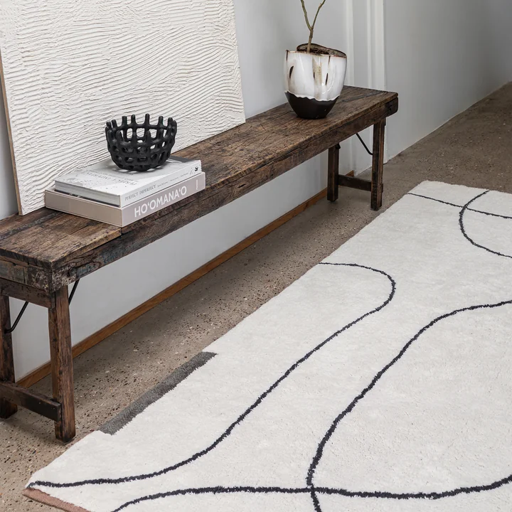 Mette Ditmer - Shadow Tapijt, 140 x 200 cm, gebroken wit