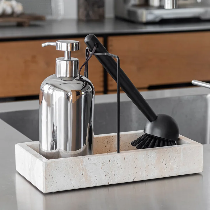 Mette Ditmer - Lotus Zeepdispenser, h 18 cm, chroom