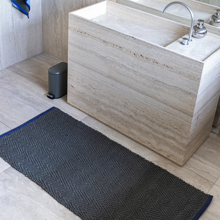 Mette Ditmer - Notes Jute vloerkleed, 70 x 150 cm, donker olijfgroen