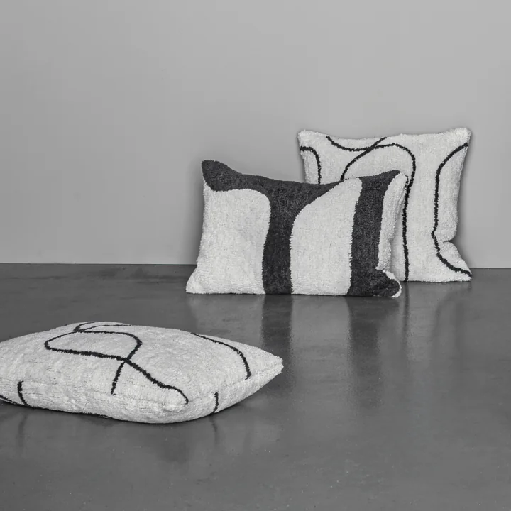 Mette Ditmer - Shadow Kussenhoes, getuft, gebroken wit