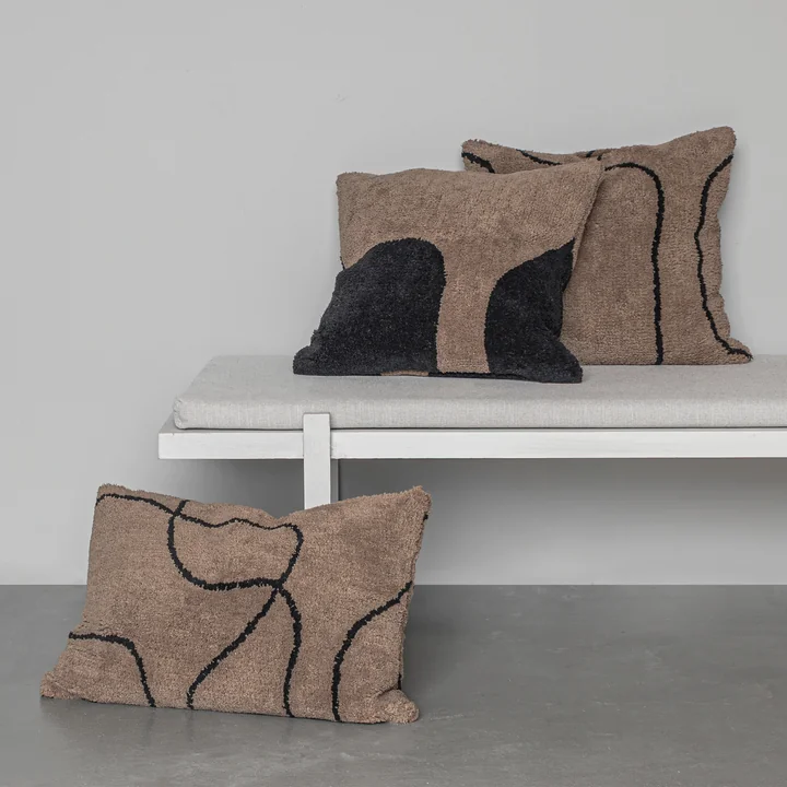 Mette Ditmer - Shadow Kussenhoes, getuft, bruin