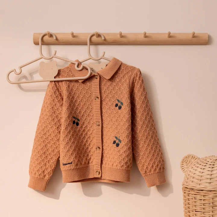 LIEWOOD - Falton Kleerhanger, beer, zandkleurig (set van 8)