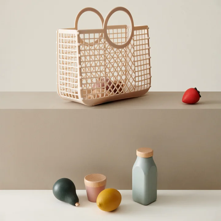 LIEWOOD - Florin Kruideniersspeelset incl. mandje, zandkleurige multimix