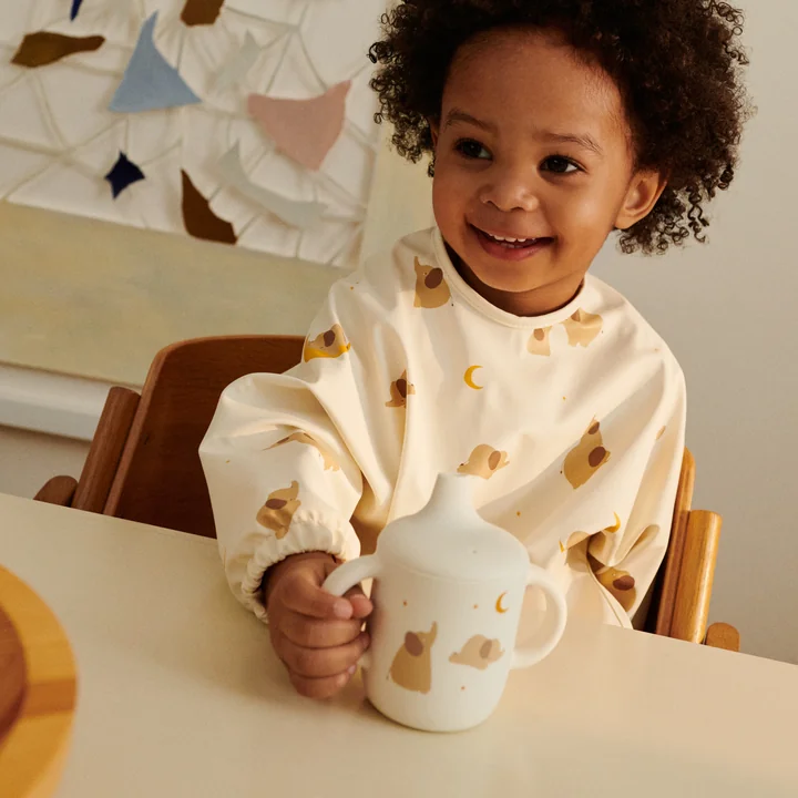 LIEWOOD - Neil Siliconen drinkbeker, olifant / creme de la creme