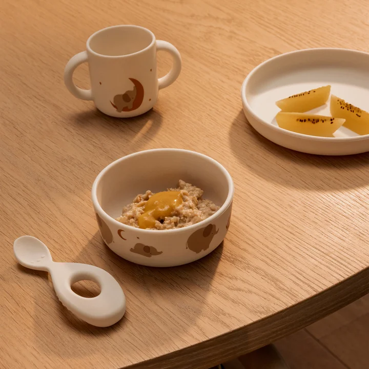 LIEWOOD - Vivi Siliconen servies set, boerderij, vlinder / apple blossom (set van 4)