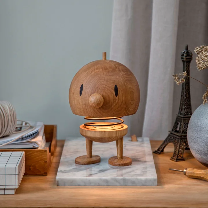 Hoptimist - LED-batterijverlichting, groot, eiken