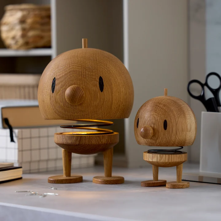 Hoptimist - LED-batterijverlichting, groot, eiken