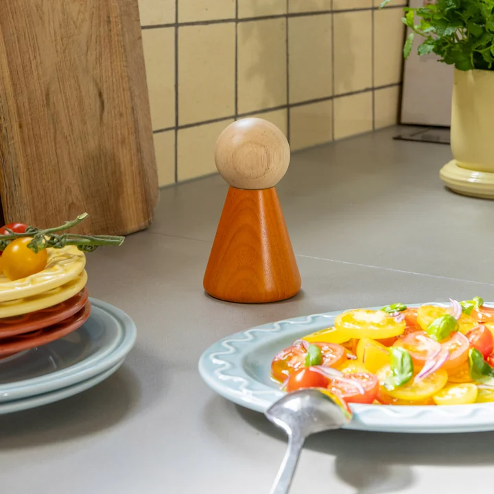 & klevering - Halma zout- en pepermolen, klein, oranje / veelkleurig