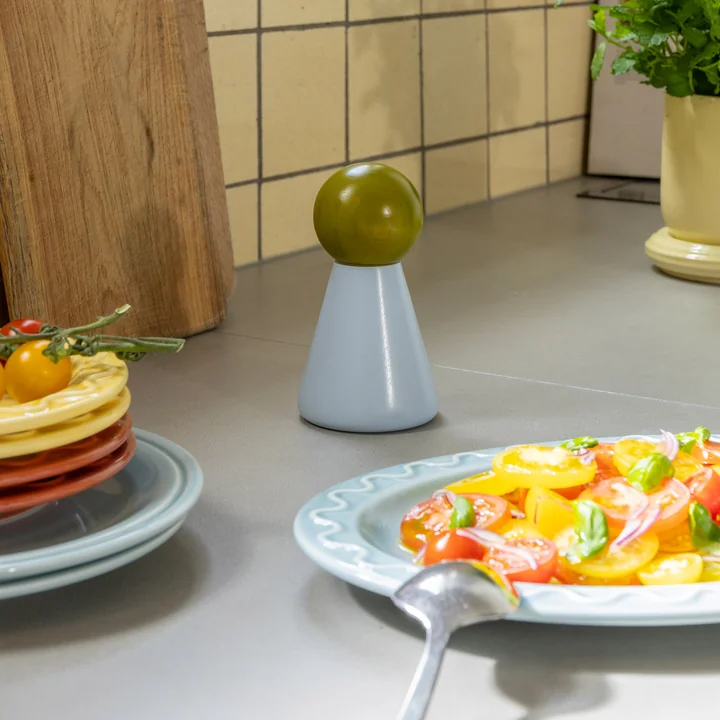 & klevering - Halma zout- en pepermolen, klein, blauw / veelkleurig