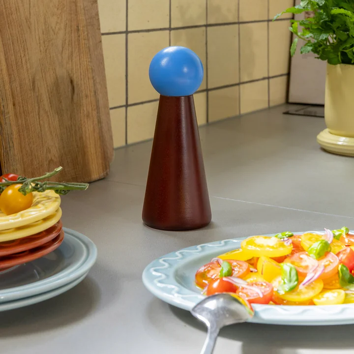 & klevering - Halma zout- en pepermolen, groot, bordeauxrood / veelkleurig