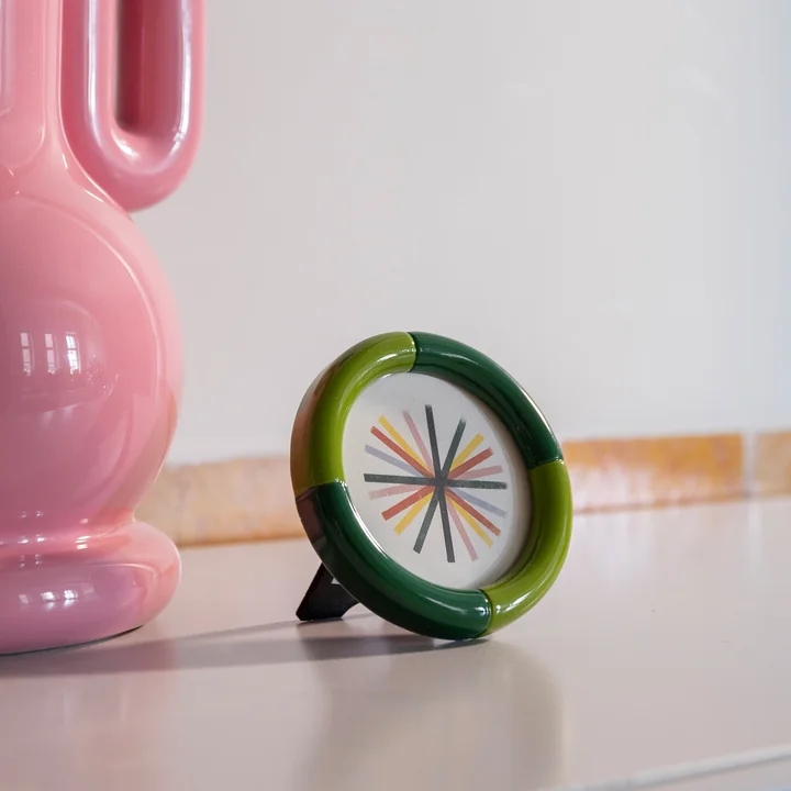 & klevering - Rift fotolijst, Ø 9,5 cm, groen