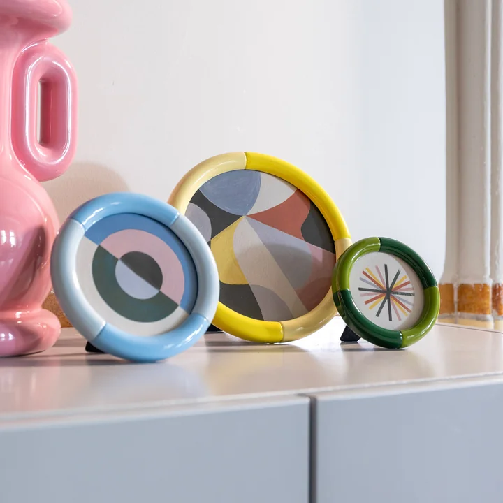 & klevering - Rift fotolijst, Ø 9,5 cm, groen