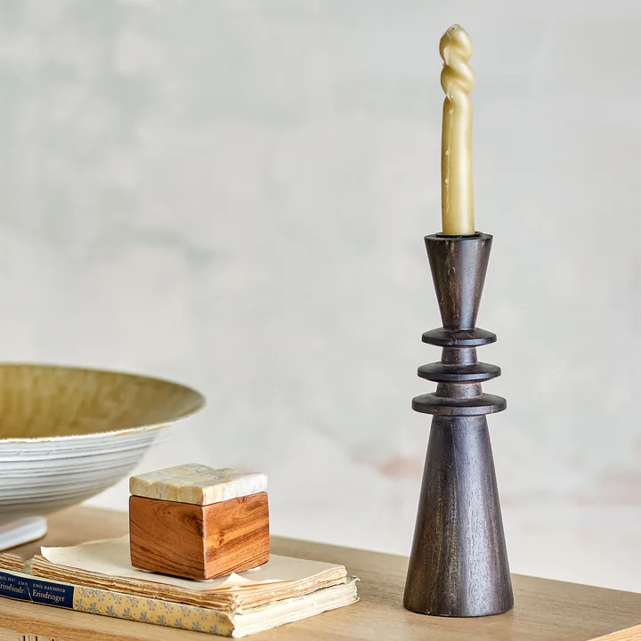 Bloomingville - Armel Kaarshouder, h 26 cm, zwart