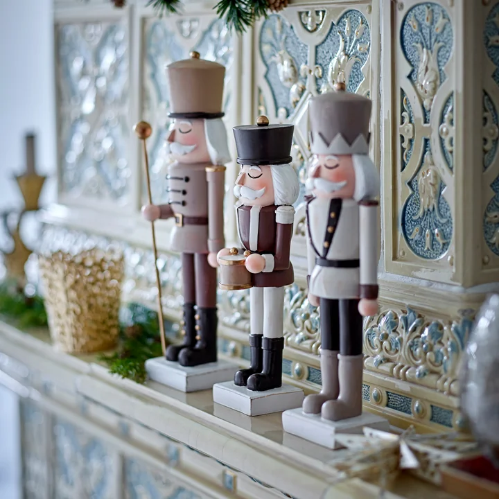 Bloomingville - Darryl Notenkraker kerstdecoratie, bruin (set van 3)