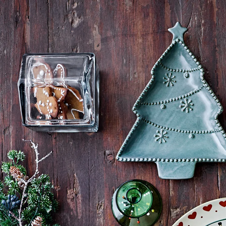 Bloomingville - Elius pot met deksel, 10 x 14 x 10 cm, transparant