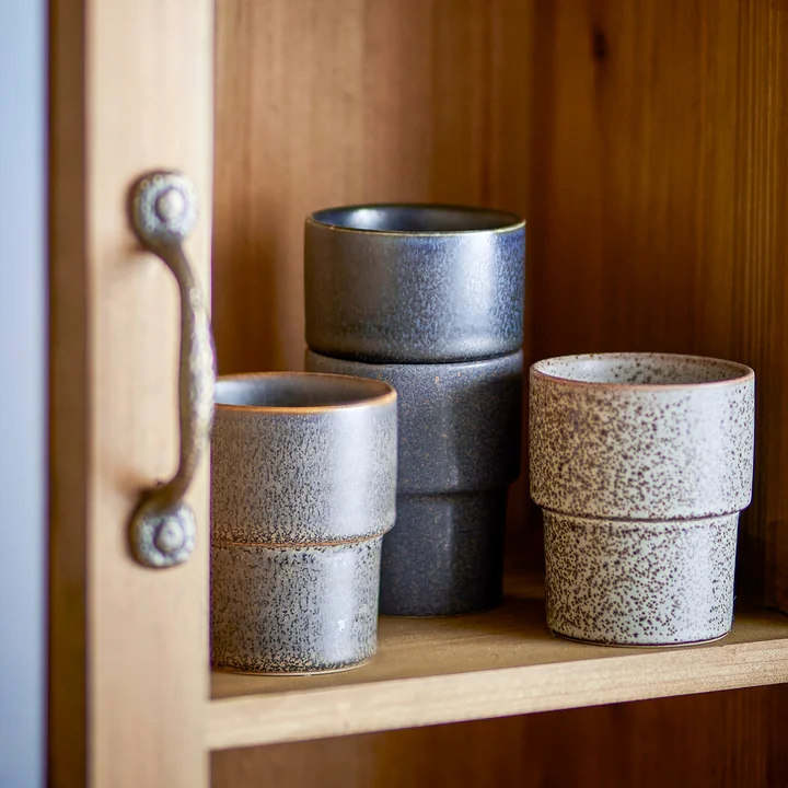 Bloomingville - Ewan Beker 150 ml, bruin (set van 4)