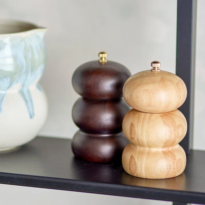 Bloomingville - Marge Zoutmolen & Pepermolen, naturel (set van 2)