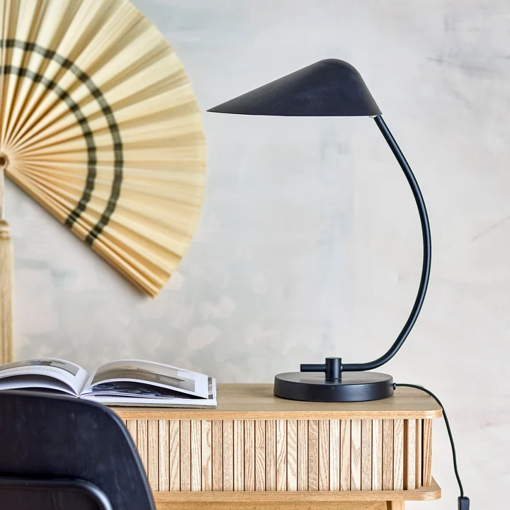 Bloomingville - Nisella Tafellamp, zwart