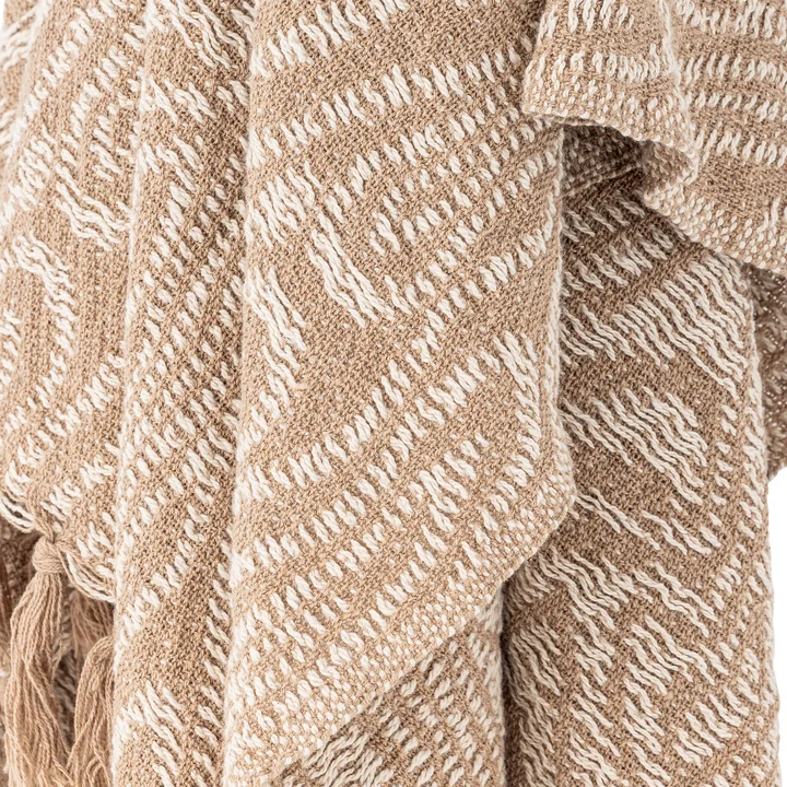 Bloomingville - Okapi Deken, 130 x 160 cm, bruin