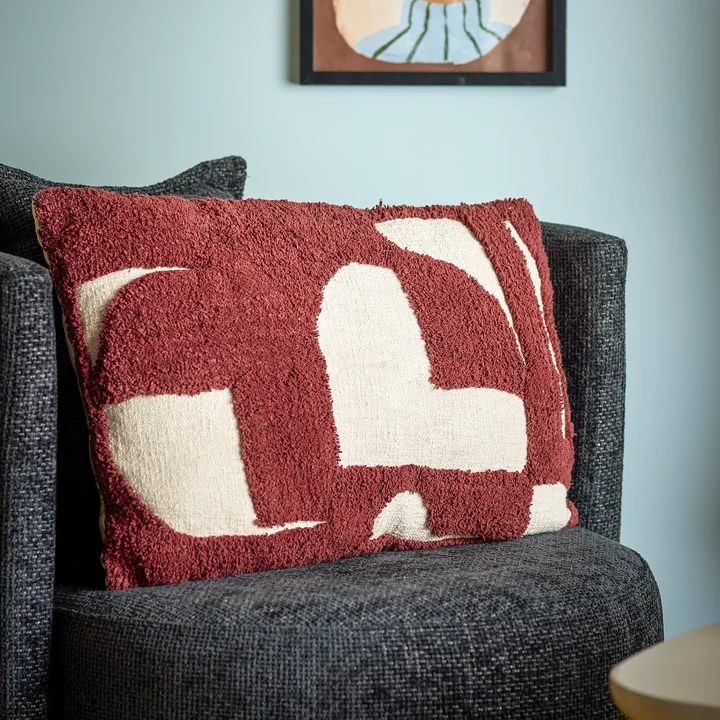 Bloomingville - Olica Kussen 60 x 40 cm, rood