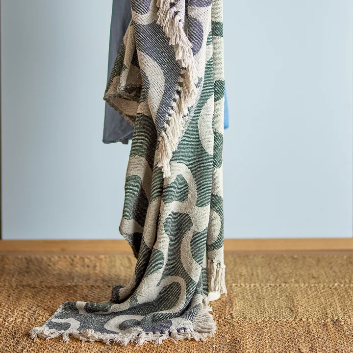 Bloomingville - Salobre Deken, 130 x 160 cm, zwart