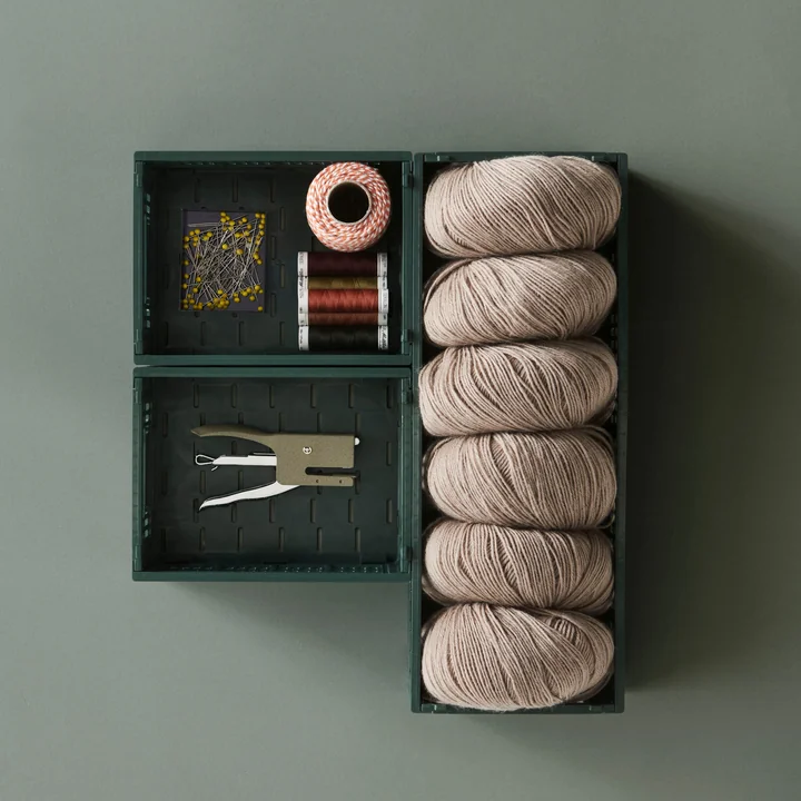 HAY - Colour Crate Mand Collectie Mini donkergroen