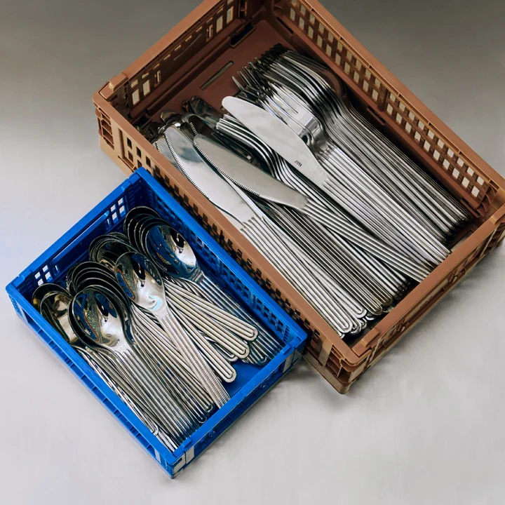 HAY - Colour Crate Mand, Mini electric blue, S terracotta