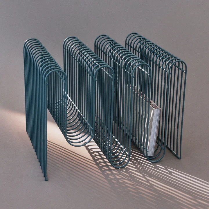 AYTM - Curva Tijdschriftenhouder, stoffig blauw