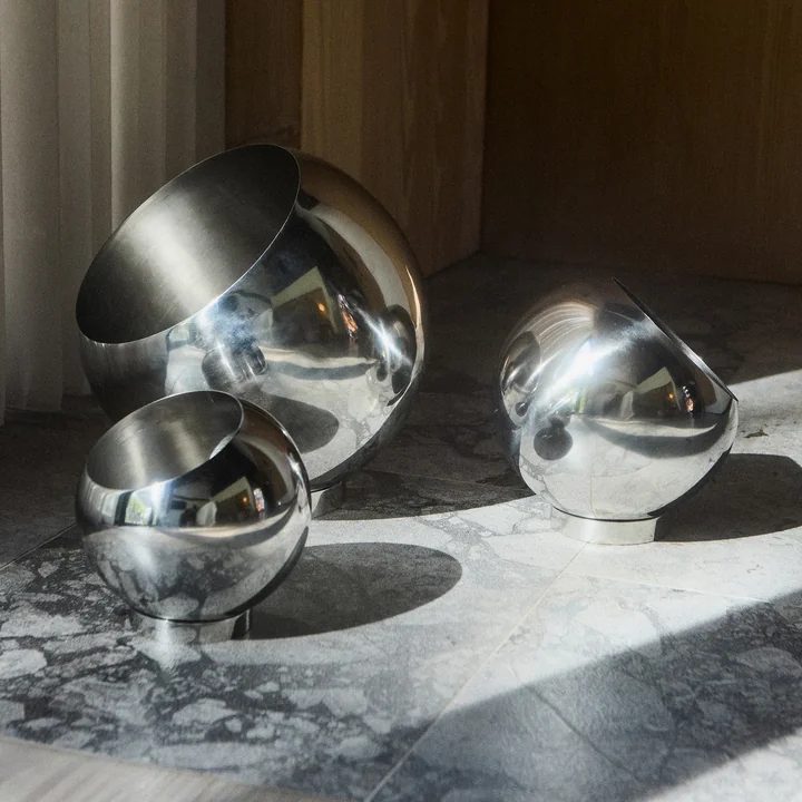 AYTM - Globe Bloempot, zilver