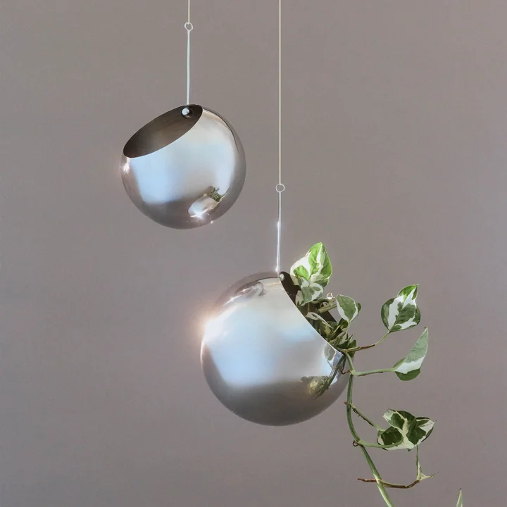 AYTM - Globe Hangende bloempot, zilver