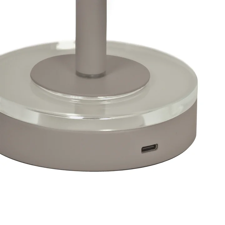 AYTM - Luceo Draagbare oplaadbare LED-lamp, Ø 9,9 x H 24 cm, taupe