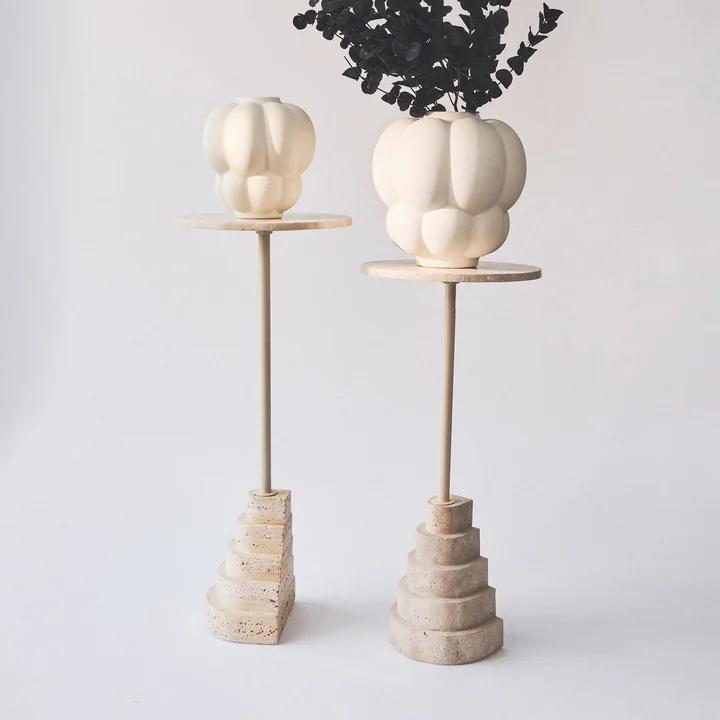 AYTM - Solum bijzettafels, zand / travertijn