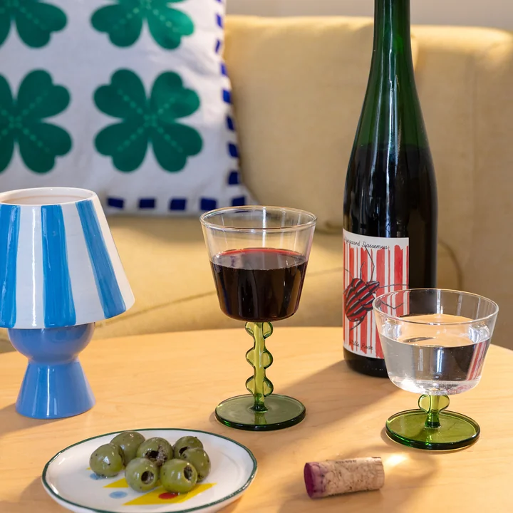 & klevering - Cantine theelichthouder, Ø 12 x 16 cm, blauw