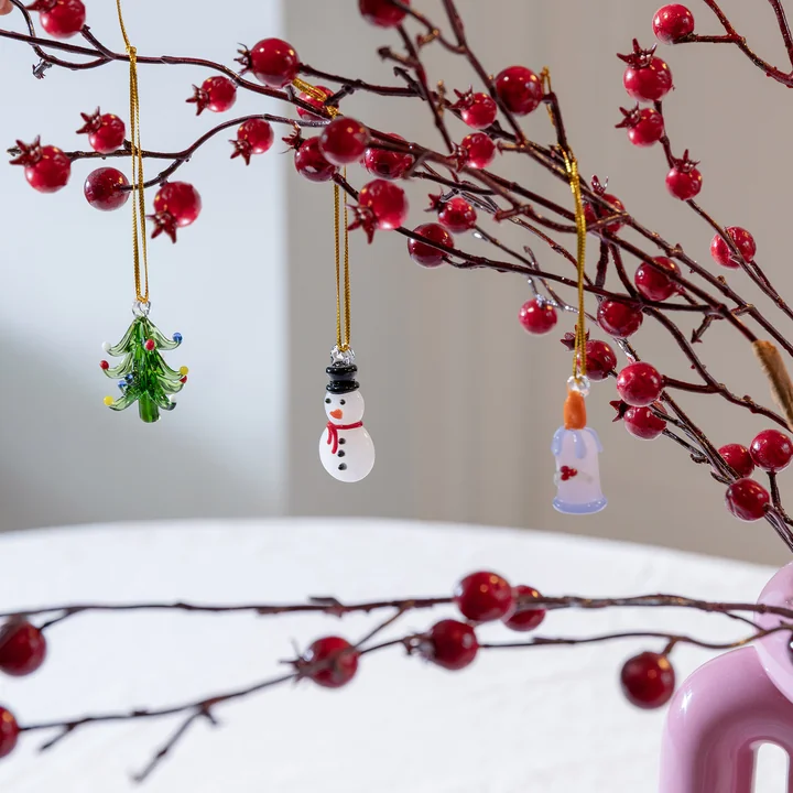 & klevering - Vrolijk ornament #2, veelkleurig (set van 3)